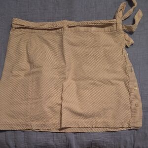 Vineyard Vines Beige Striped Cotton Skirt